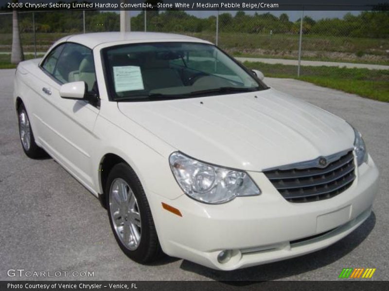 Stone White / Medium Pebble Beige/Cream 2008 Chrysler Sebring Limited Hardtop Convertible