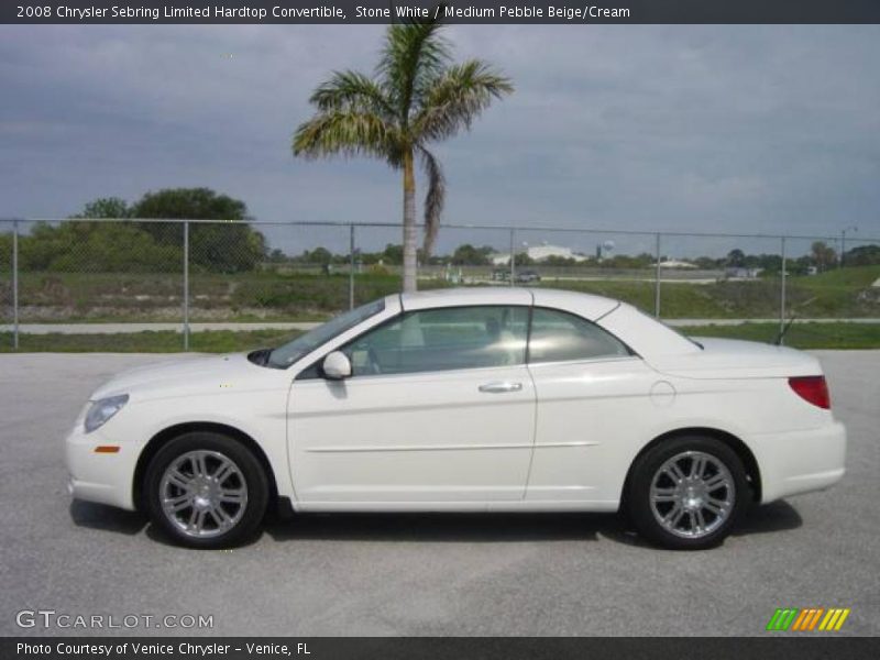 Stone White / Medium Pebble Beige/Cream 2008 Chrysler Sebring Limited Hardtop Convertible