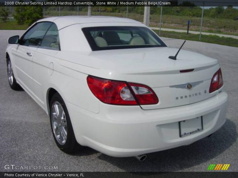 Stone White / Medium Pebble Beige/Cream 2008 Chrysler Sebring Limited Hardtop Convertible