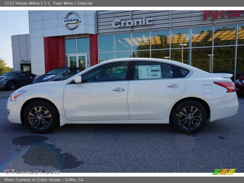 Pearl White / Charcoal 2015 Nissan Altima 2.5 S