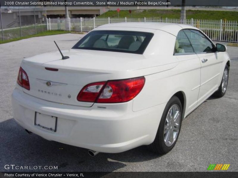Stone White / Medium Pebble Beige/Cream 2008 Chrysler Sebring Limited Hardtop Convertible
