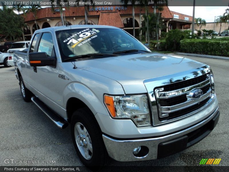Ingot Silver Metallic / Steel Gray 2013 Ford F150 XLT SuperCab