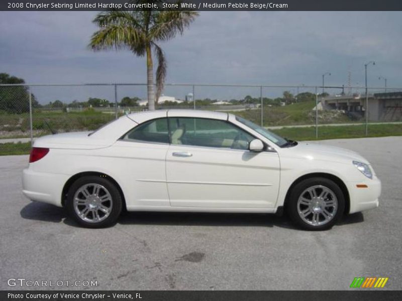 Stone White / Medium Pebble Beige/Cream 2008 Chrysler Sebring Limited Hardtop Convertible