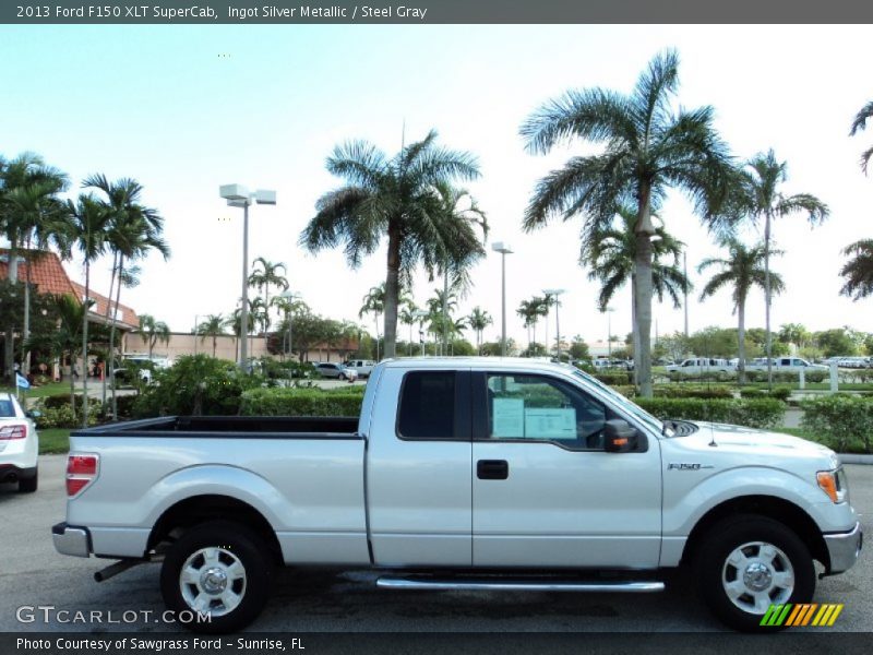 Ingot Silver Metallic / Steel Gray 2013 Ford F150 XLT SuperCab