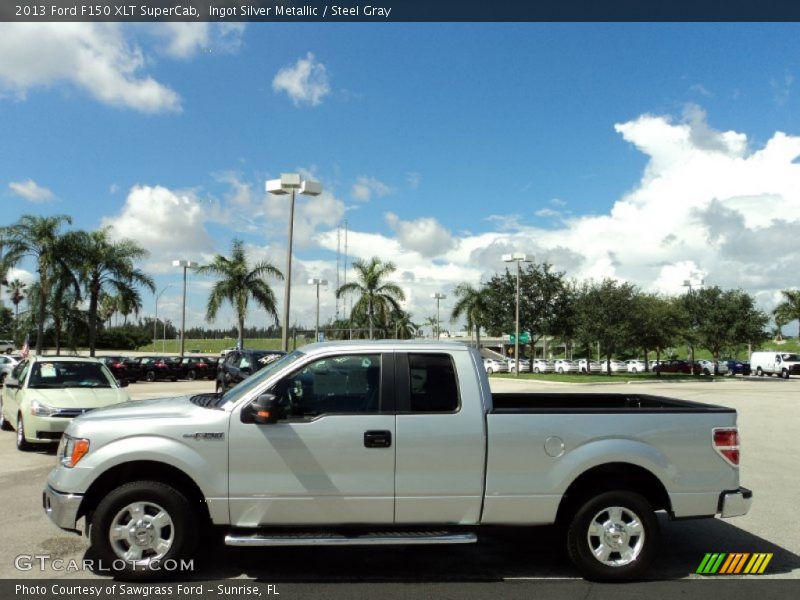 Ingot Silver Metallic / Steel Gray 2013 Ford F150 XLT SuperCab