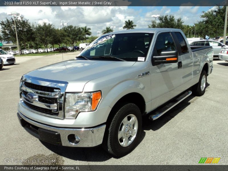 Ingot Silver Metallic / Steel Gray 2013 Ford F150 XLT SuperCab