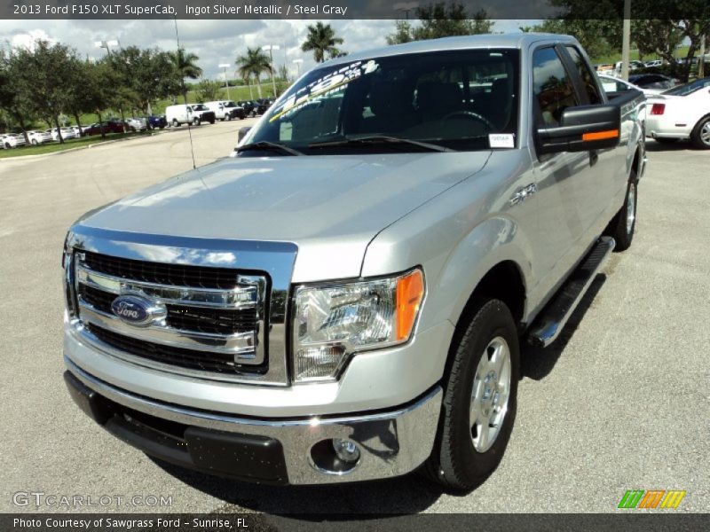 Ingot Silver Metallic / Steel Gray 2013 Ford F150 XLT SuperCab