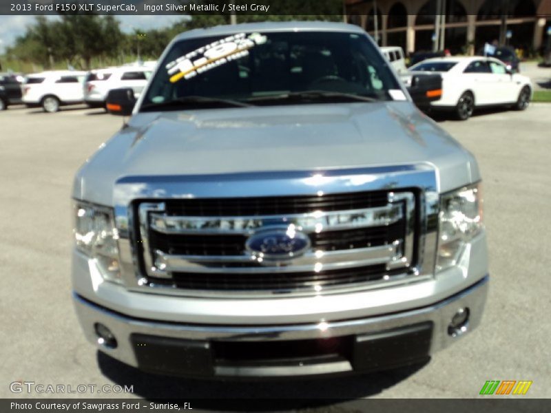 Ingot Silver Metallic / Steel Gray 2013 Ford F150 XLT SuperCab