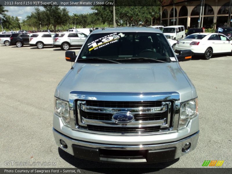 Ingot Silver Metallic / Steel Gray 2013 Ford F150 XLT SuperCab