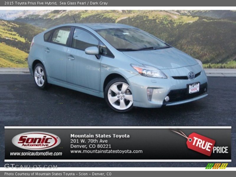 Sea Glass Pearl / Dark Gray 2015 Toyota Prius Five Hybrid