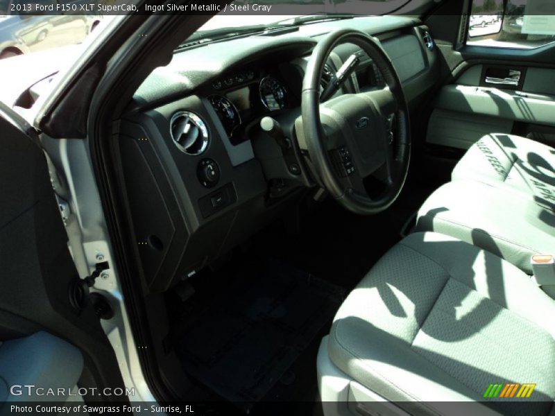 Ingot Silver Metallic / Steel Gray 2013 Ford F150 XLT SuperCab