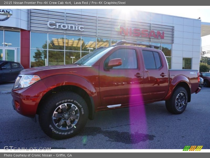 Lava Red / Pro-4X Graphite/Steel 2015 Nissan Frontier Pro-4X Crew Cab 4x4