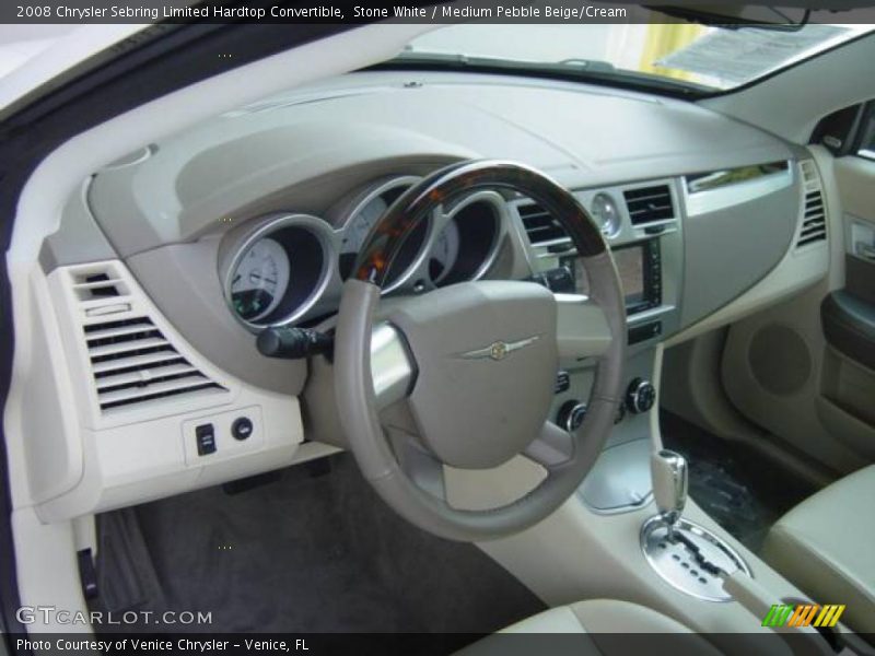 Stone White / Medium Pebble Beige/Cream 2008 Chrysler Sebring Limited Hardtop Convertible