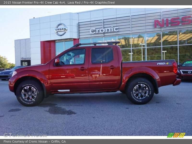 Lava Red / Pro-4X Graphite/Steel 2015 Nissan Frontier Pro-4X Crew Cab 4x4