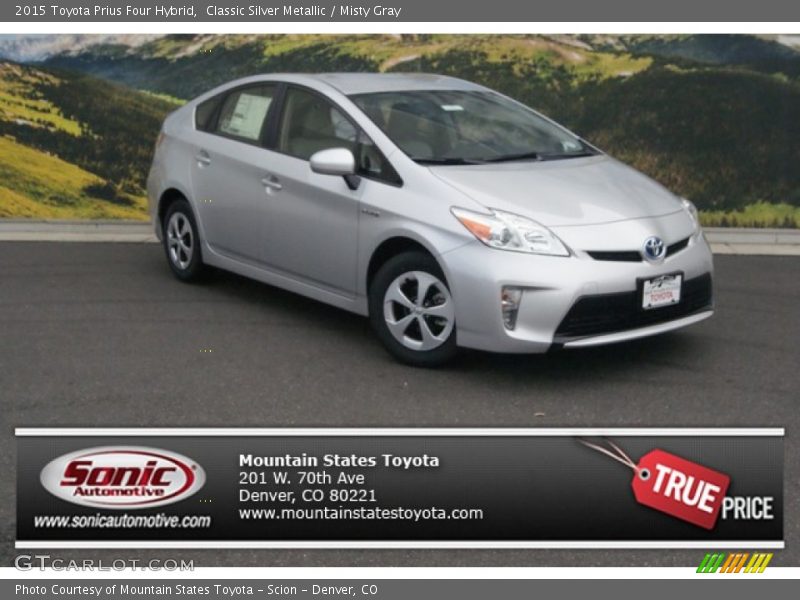 Classic Silver Metallic / Misty Gray 2015 Toyota Prius Four Hybrid