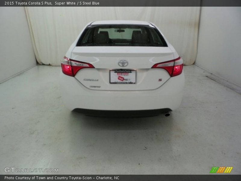 Super White / S Steel Blue 2015 Toyota Corolla S Plus