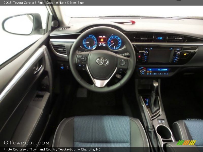 Super White / S Steel Blue 2015 Toyota Corolla S Plus