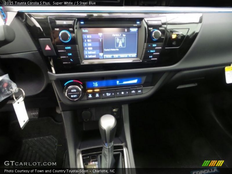 Super White / S Steel Blue 2015 Toyota Corolla S Plus