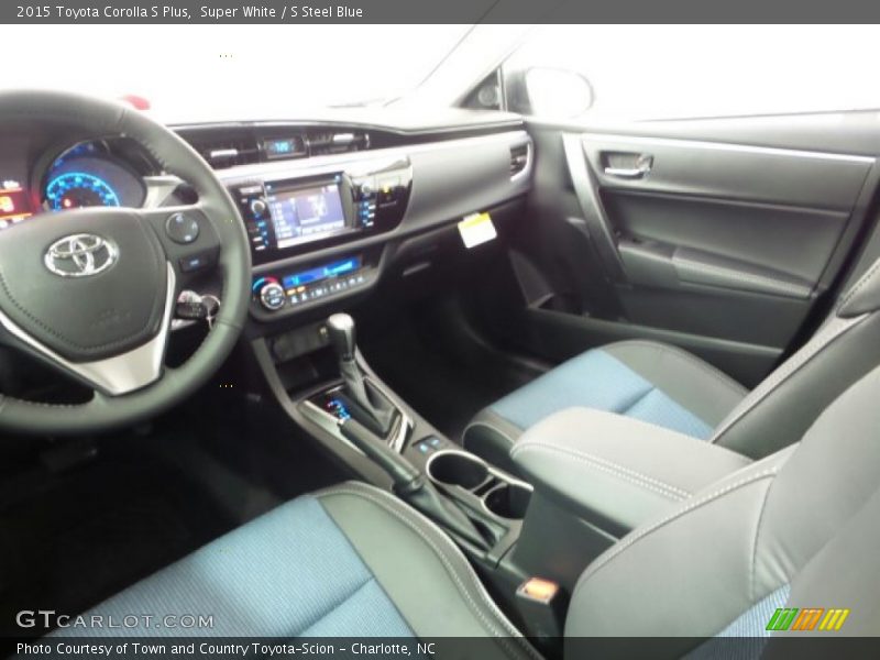 Super White / S Steel Blue 2015 Toyota Corolla S Plus