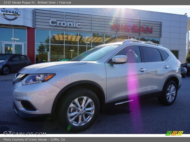 Brilliant Silver / Charcoal 2015 Nissan Rogue SV