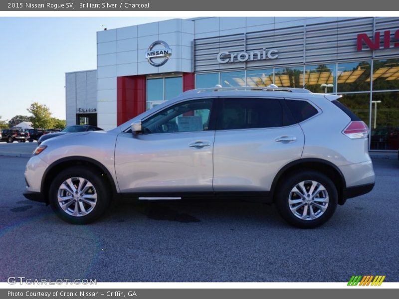 Brilliant Silver / Charcoal 2015 Nissan Rogue SV