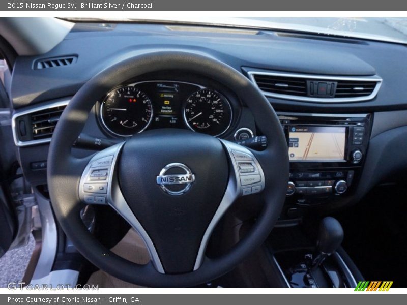 Brilliant Silver / Charcoal 2015 Nissan Rogue SV