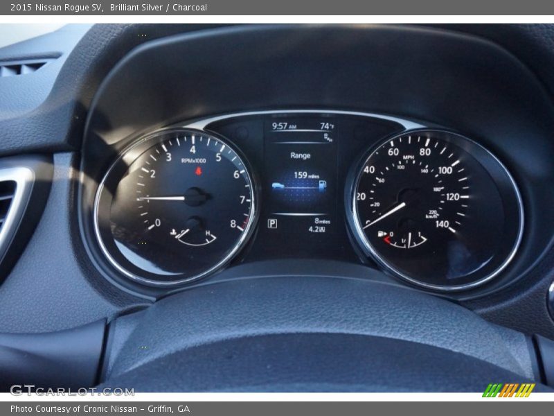 Brilliant Silver / Charcoal 2015 Nissan Rogue SV