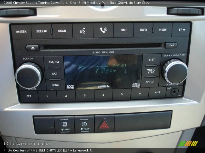 Silver Steel Metallic / Dark Slate Gray/Light Slate Gray 2008 Chrysler Sebring Touring Convertible