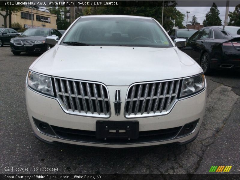 White Platinum Tri-Coat / Dark Charcoal 2011 Lincoln MKZ AWD