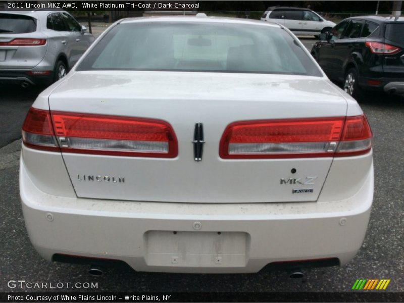 White Platinum Tri-Coat / Dark Charcoal 2011 Lincoln MKZ AWD