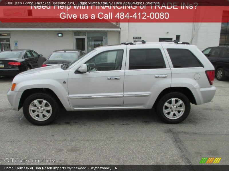 Bright Silver Metallic / Dark Khaki/Light Graystone 2008 Jeep Grand Cherokee Overland 4x4