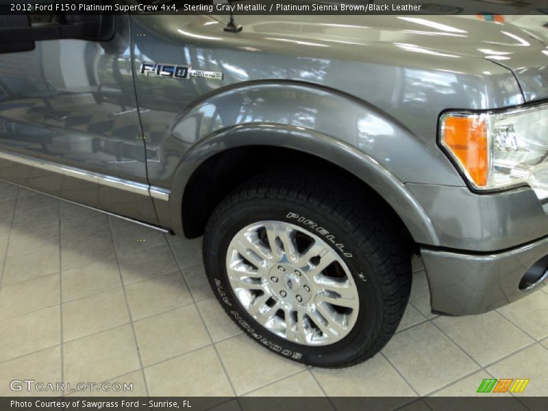 Sterling Gray Metallic / Platinum Sienna Brown/Black Leather 2012 Ford F150 Platinum SuperCrew 4x4
