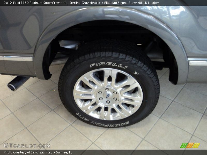 Sterling Gray Metallic / Platinum Sienna Brown/Black Leather 2012 Ford F150 Platinum SuperCrew 4x4