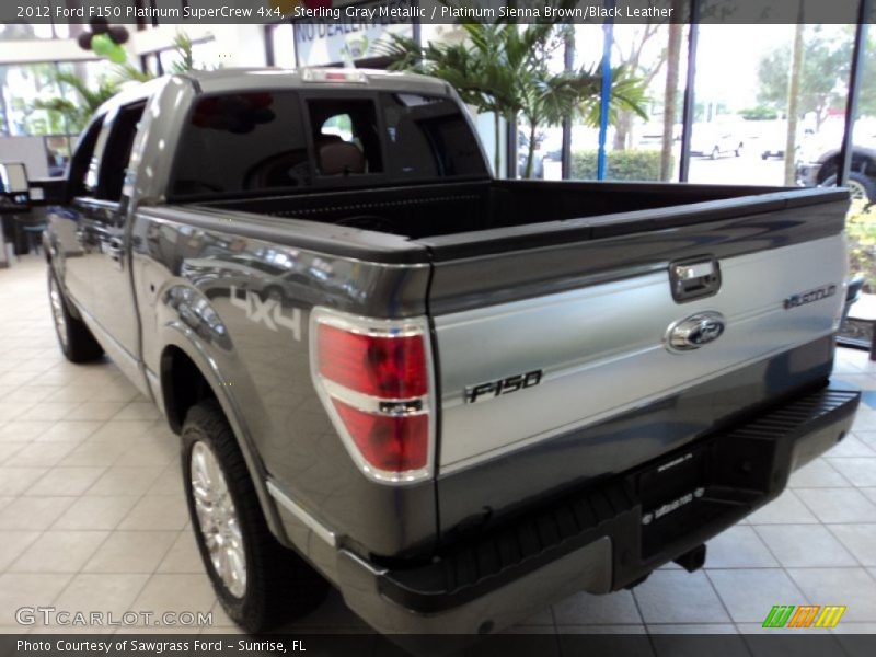 Sterling Gray Metallic / Platinum Sienna Brown/Black Leather 2012 Ford F150 Platinum SuperCrew 4x4