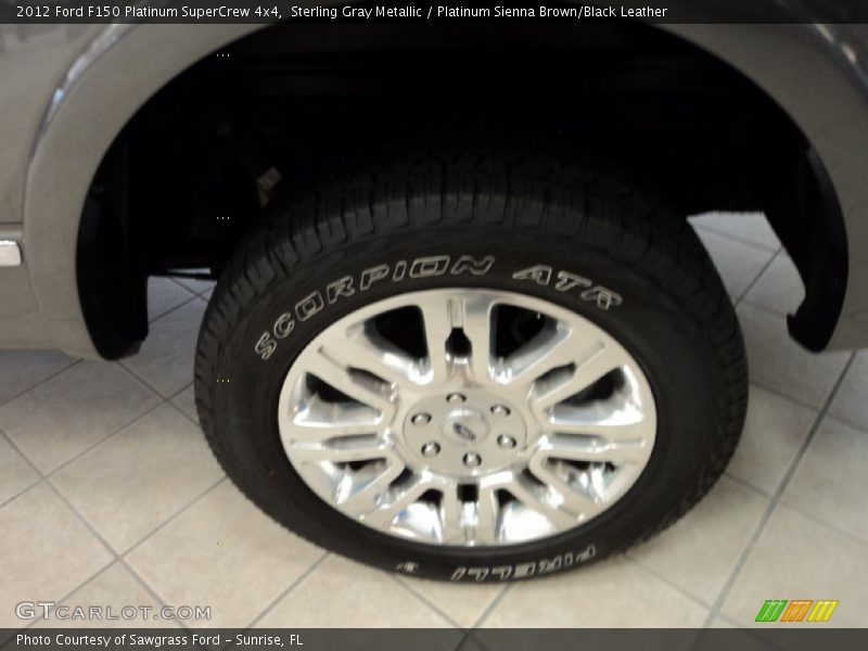 Sterling Gray Metallic / Platinum Sienna Brown/Black Leather 2012 Ford F150 Platinum SuperCrew 4x4