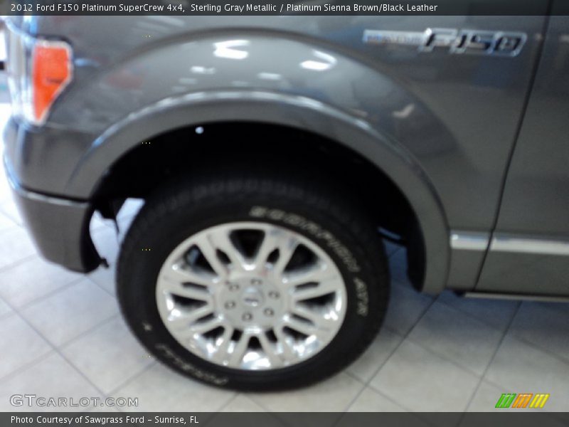 Sterling Gray Metallic / Platinum Sienna Brown/Black Leather 2012 Ford F150 Platinum SuperCrew 4x4