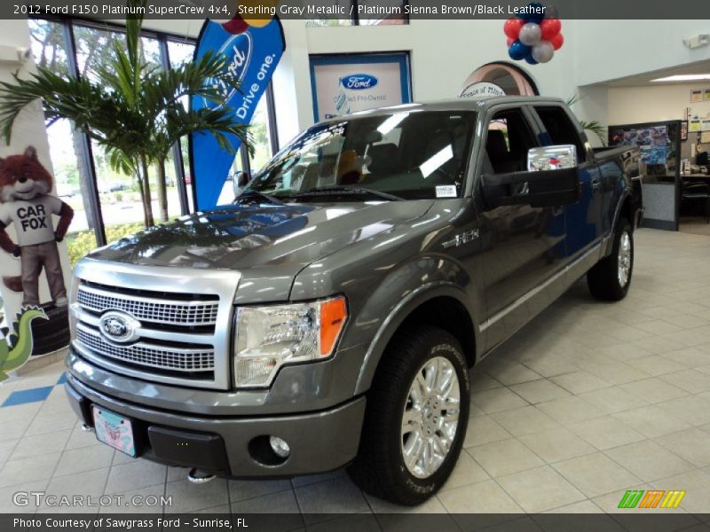 Sterling Gray Metallic / Platinum Sienna Brown/Black Leather 2012 Ford F150 Platinum SuperCrew 4x4