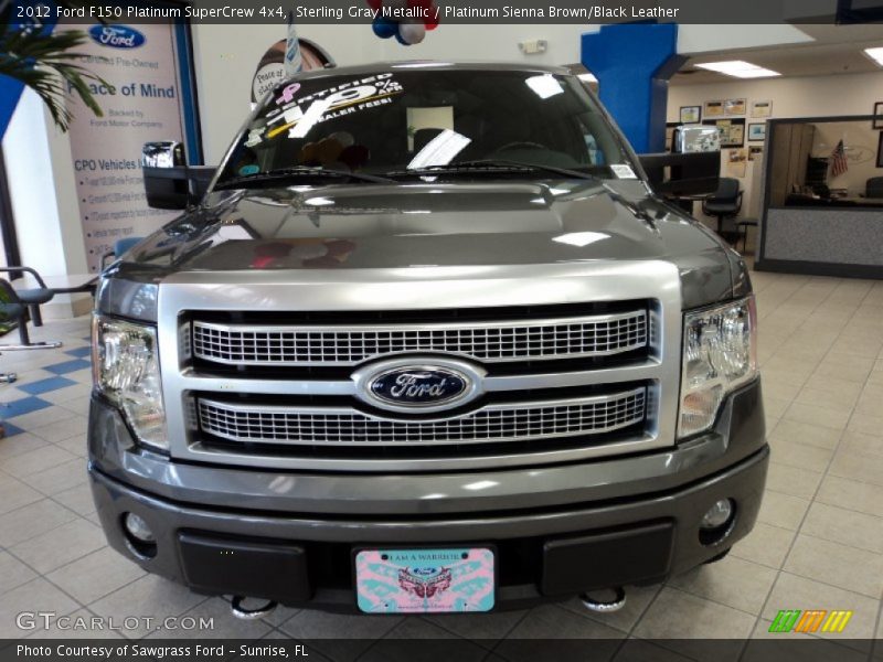 Sterling Gray Metallic / Platinum Sienna Brown/Black Leather 2012 Ford F150 Platinum SuperCrew 4x4