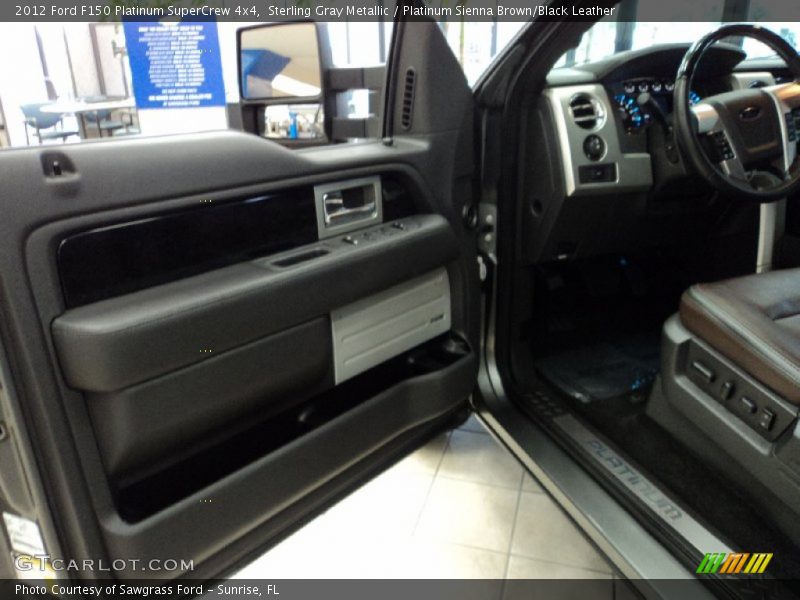 Sterling Gray Metallic / Platinum Sienna Brown/Black Leather 2012 Ford F150 Platinum SuperCrew 4x4