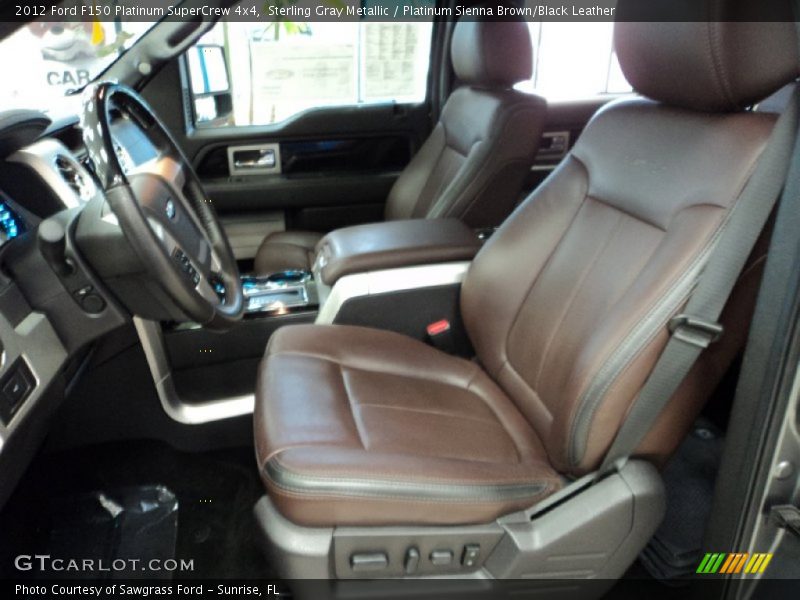 Sterling Gray Metallic / Platinum Sienna Brown/Black Leather 2012 Ford F150 Platinum SuperCrew 4x4