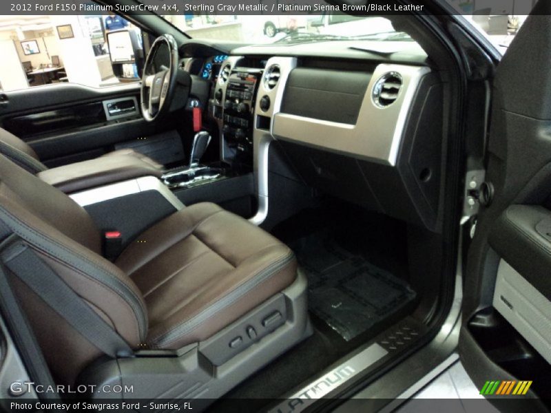Sterling Gray Metallic / Platinum Sienna Brown/Black Leather 2012 Ford F150 Platinum SuperCrew 4x4