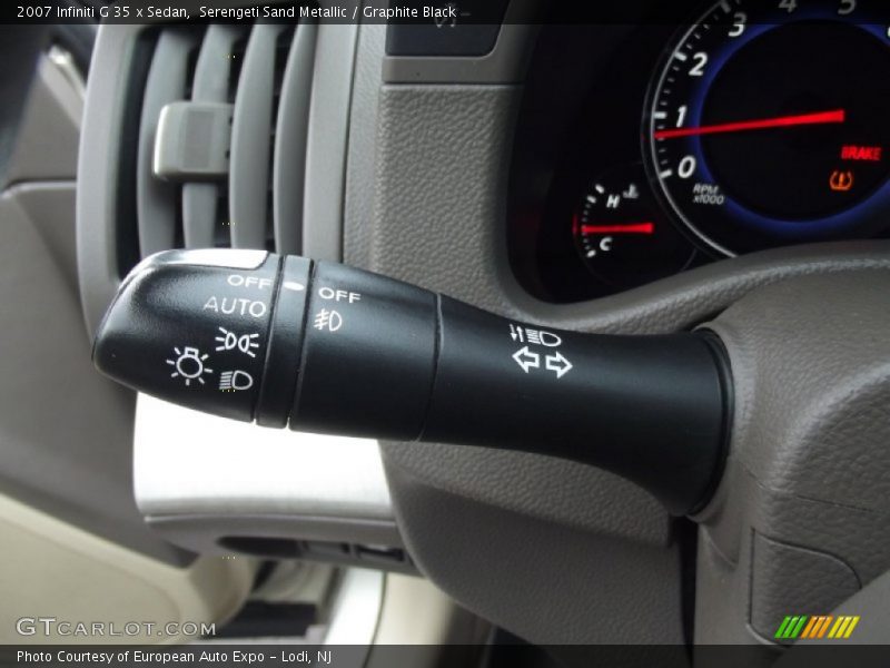 Serengeti Sand Metallic / Graphite Black 2007 Infiniti G 35 x Sedan
