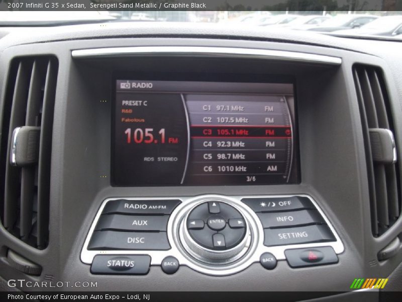 Serengeti Sand Metallic / Graphite Black 2007 Infiniti G 35 x Sedan