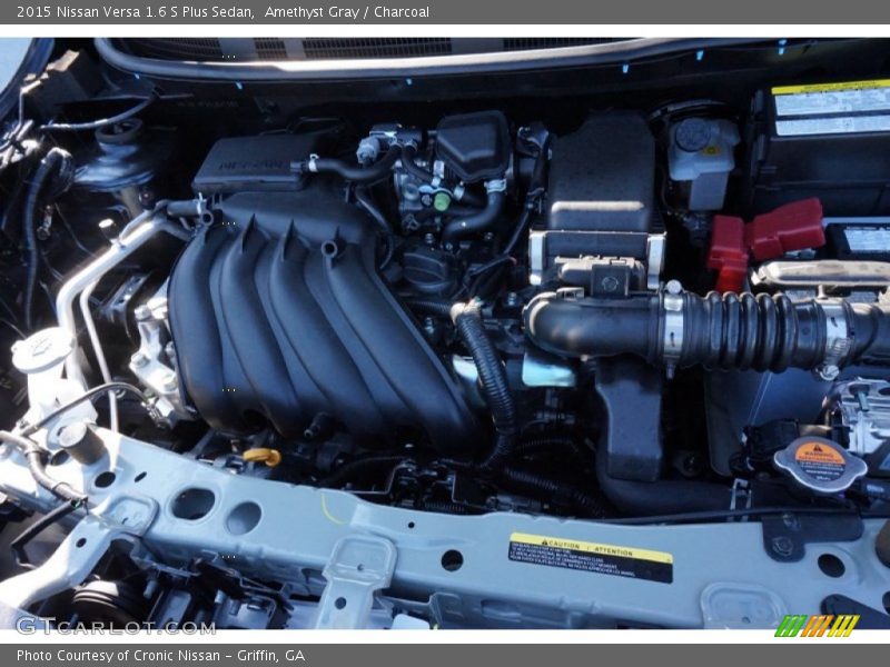Amethyst Gray / Charcoal 2015 Nissan Versa 1.6 S Plus Sedan