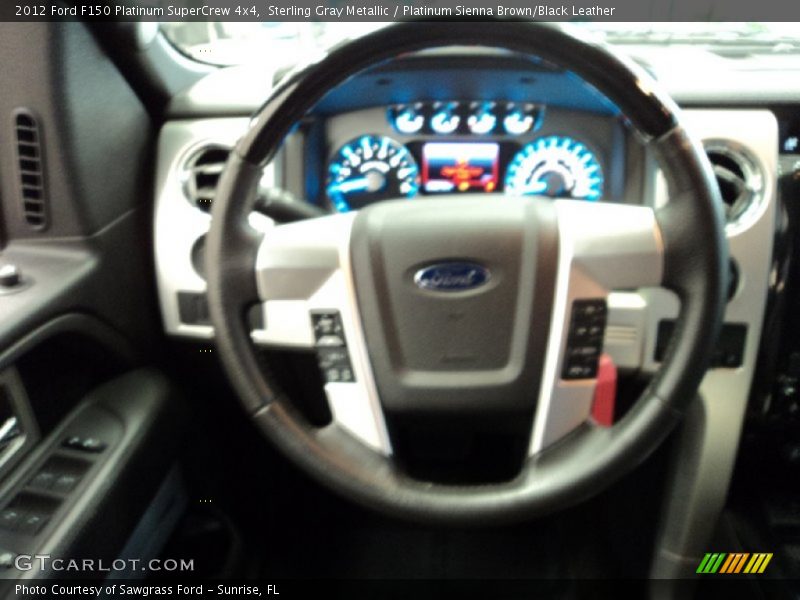 Sterling Gray Metallic / Platinum Sienna Brown/Black Leather 2012 Ford F150 Platinum SuperCrew 4x4