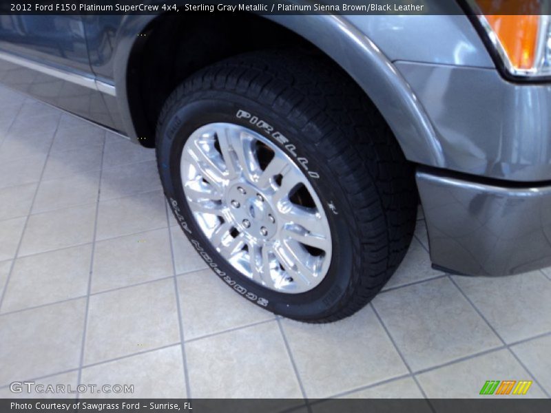 Sterling Gray Metallic / Platinum Sienna Brown/Black Leather 2012 Ford F150 Platinum SuperCrew 4x4