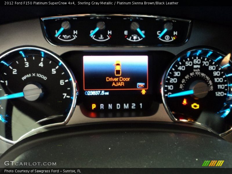 Sterling Gray Metallic / Platinum Sienna Brown/Black Leather 2012 Ford F150 Platinum SuperCrew 4x4