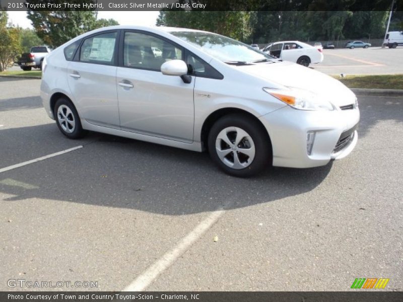 Classic Silver Metallic / Dark Gray 2015 Toyota Prius Three Hybrid