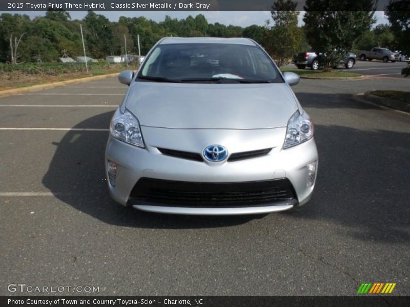 Classic Silver Metallic / Dark Gray 2015 Toyota Prius Three Hybrid