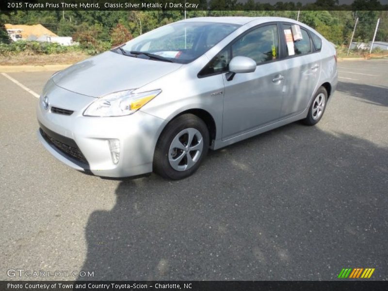 Classic Silver Metallic / Dark Gray 2015 Toyota Prius Three Hybrid